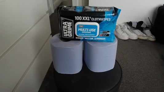 2 Blue rolls and ultra grime pack