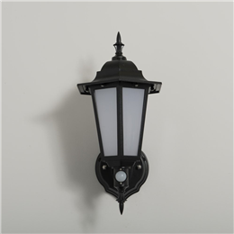 KSR LIGHTING KSR1154BLK LED 7W COACH LANTERN WITH PIR