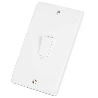 Scolmore Click Mode CMA502 45A DP 2 Gang Vertical Switch White