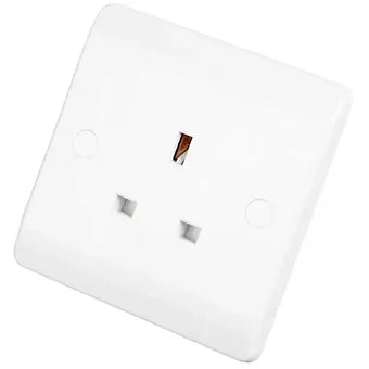 Scolmore Click Mode CMA030 1 Gang Unswitched Socket White