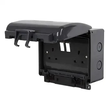 Scolmore OA036AG 2 Gang Weatherproof Switched Socket IP66
