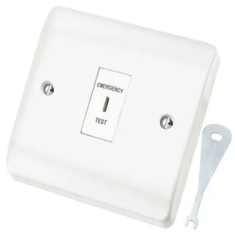 Scolmore Click Mode CMA110 DP 1 Gang Emergency Test Key Switch White