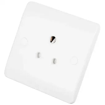 Scolmore Click Mode CMA038 5A 1 Gang Unswitched Socket White