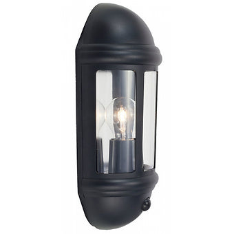 Ansell Lighting ALHL/PIR/BL Half Lantern Black