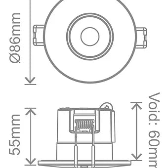 Kosnic MAU306PL 6W CCT Switchable Downlight