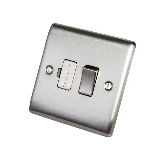 BG NBS50 13A Switched Fused Spur Brushed Steel